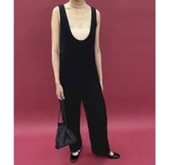 完売　editforlulu ベロアオールインワン　ブラックのサムネイル