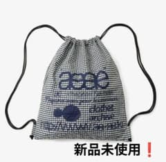 aeae ナップサック　ブルー　チェック　 新品未使用のサムネイル