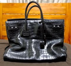 Saint Laurent クロコ型押し サック・ド・ジュール キャリー - メルカリ
