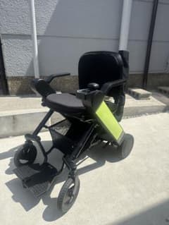 高ちゃんマン専用折りたたみ電動車椅子 ブラック/グリーンのサムネイル