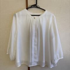 七分袖ブラウス ホワイト