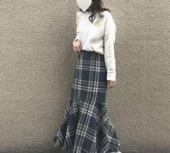 極美品★Mila Owen ♡羊毛混♡大人なツイードスカート　ロングのサムネイル
