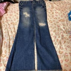 moussy ダメージ加工デニムロングスカートのサムネイル