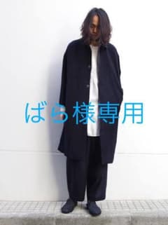 Dulcamara ウールモッサBIGコート　ネイビーのサムネイル