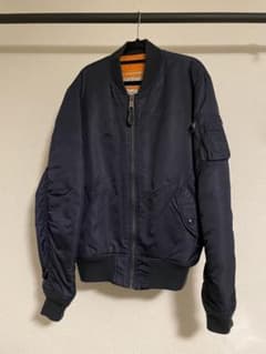 寅壱　MAー1タイプジャケット　ネイビー　中古品　3996-148のサムネイル