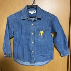 立体プリント加工❗️デニムシャツ 110センチのサムネイル