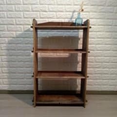 古家具 昭和レトロ オープンラック ウッドラック アンティーク 棚 本棚