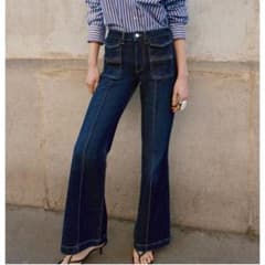 ZARA ハイウエストブーツカットデニムパンツ　32 新品ZARAハイウエストブーツカットデニムパンツ - メルカリ
