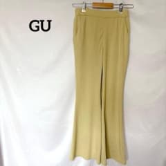 GU パンツ ゴムウエスト S クリームイエロー　カジュアル　ラフ ウエストゴム