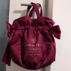 Maison de FLEUR リボンバッグ ボルドーのサムネイル