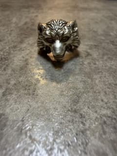 【silver925】ウルフモチーフ リング　16-18号のサムネイル
