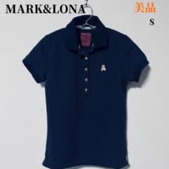 【E89S】　MARK&LONA マークアンドロナ ポロシャツ 48 MARK&LONA（マークアンドロナ） 半袖ポロシャツ ブルー スカル総柄
