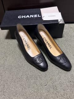 CHANEL シャネル ココマーク パンプス 黒 36 箱付 イタリア製のサムネイル