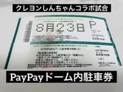 8月23日(日)ソフトバンクホークス みずほPayPayドーム駐車券8/23