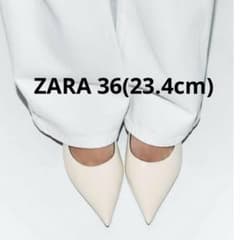 ZARA ハイヒールスリングバックシューズ エクリュ 36のサムネイル