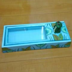 【中古】カエル木製蓋付きトレー／カエルグッズ／アジアン雑貨／送料込のサムネイル