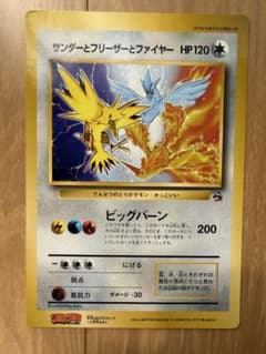 旧裏面【ポケモンカード】サンダーとフリーザーとファイヤー：コロコロ