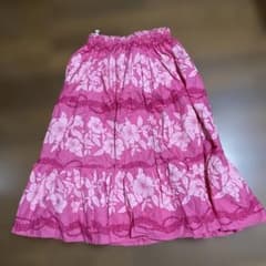 フラダンス用 パウスカート ピンク ハイビスカス柄のサムネイル