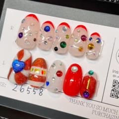 【現品ORサイズオーダー】63★ポップ　キャンディネイルのサムネイル
