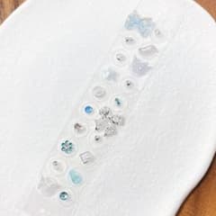 耳つぼジュエリー✧*。 (20粒) ブルー系キラキラのサムネイル