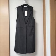 ロング丈 ノースリーブ ジャケット ベスト ジレのサムネイル