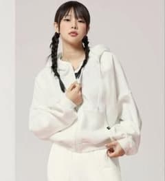 XEXYMIX 【裏起毛】 フード付きジップアップ クリーム F パーカー