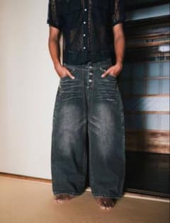 ballsy brothers/vintage wide baggy denim - メルカリ
