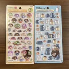 は*だ様 お茶犬 お文具といっしょ BONBON DROP シール 2種セットのサムネイル