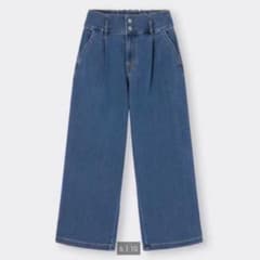 GU／裏起毛タックワイドパンツ／150のサムネイル
