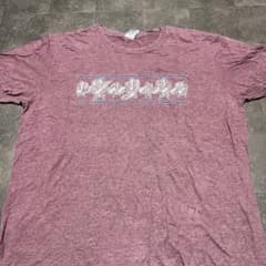 Tシャツ　古着　赤紫　ヴィンテージ　j118のサムネイル