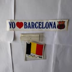 FCバルセロナ ステッカーとベルギーフラッグとバルセロナオリンピックのステッカーのサムネイル