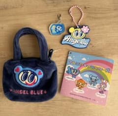 ナルミヤキャラクターズ　ミニポーチ　エンジェルブルー　キーホルダーセット