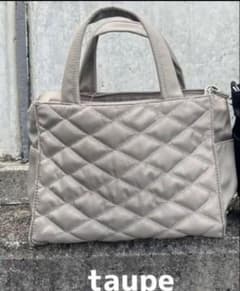 新品soleile《撥水スクエアバッグ》トープ★ショルダー付きのサムネイル