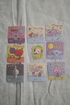 BT21 스티커 9장 세트