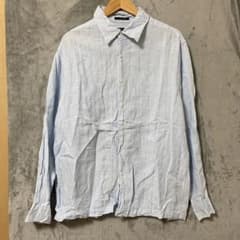 【L2691】claiborne リネンシャツ サイズXL ブルーのサムネイル