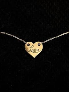 ノジェス　ピンクゴールド　ハートプレートネックレス　トップ5k チェーン10k ノジェス ピンクゴールド ハートプレートネックレス トップ5k チェーン