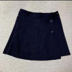 【小さめの120】受験　ネイビー×シャツセット　キュロット1枚　シャツ１枚のサムネイル