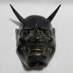 般若はんにゃお面鉄仮面鬼神能面魔除け骨董品希少昭和レトロアンティークヴィンテージ 般若はんにゃお面鉄仮面鬼神能面魔除け骨董品希少昭和レトロ