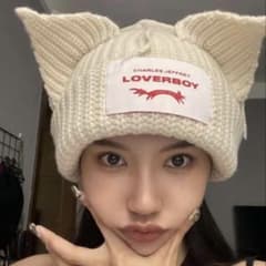 【購入前コメント必須★】ラブ上等あっすんさん着用　リブ編みニットビーニーのサムネイル