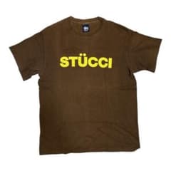 90S OLD STUSSY STUCCI TEE Ｔシャツ　USA　短丈のサムネイル