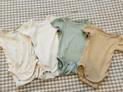 【新品未使用】H&M オーガニックコットン ロンパース 4枚セットのサムネイル