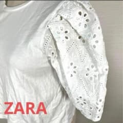 ZARA カットワークTシャツ　トップスSのサムネイル