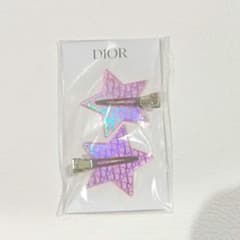 新品未開封 Dior ノベルティ 星形 ヘアピン 2個セット ピンクのサムネイル