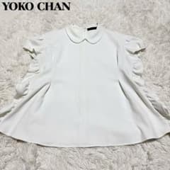 人気！ 美品✨ ヨーコチャン ショートスリーブサイドラッフルブラウス