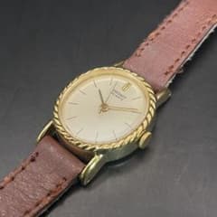 セイコー ヴィンテージ クォーツ レディース腕時計 ゴールドケース