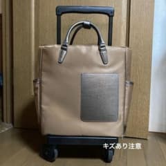 スワニー　ブラウン ナイロン キャリーケース　インナーバッグ付のサムネイル