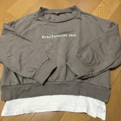 しまむら　キッズトレーナー　重ね着風　120サイズ　美品