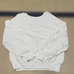 ホワイト コットンニットセーター Lサイズのサムネイル