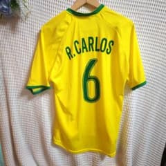 人気☆入手困難☆ブラジル ロベルト・カルロス 背番号6】黄色