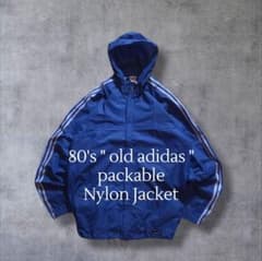 80s old adidas オールドアディダス ナイロンジャケット パッカブル 